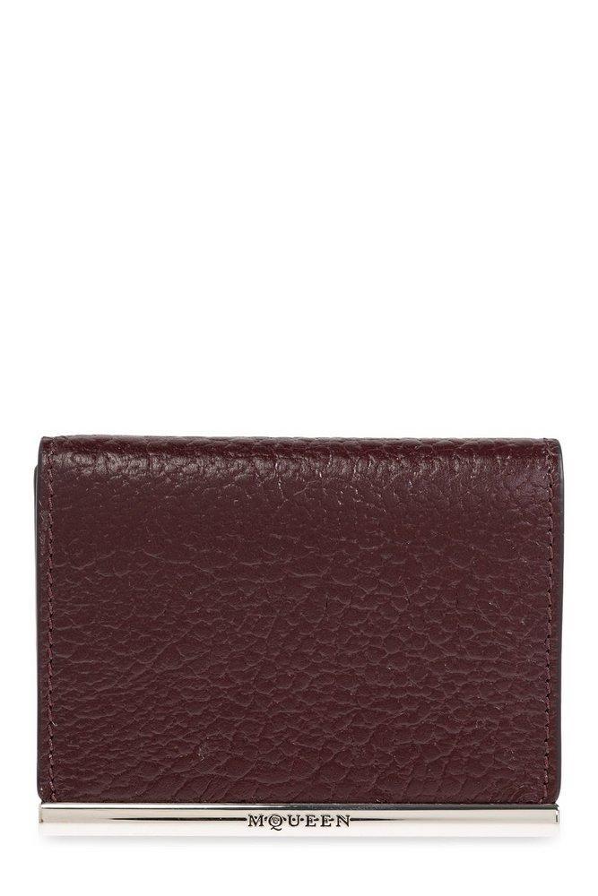 ALEXANDER MCQUEEN Leather Wallet In Burgundy Product Image