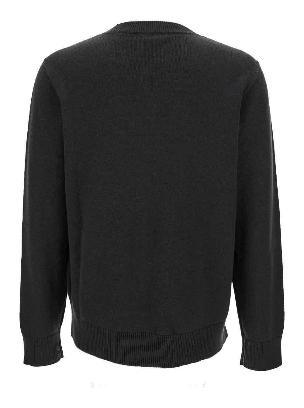 BURBERRY Equestrian Knight Knitted Jumper In Black Product Image