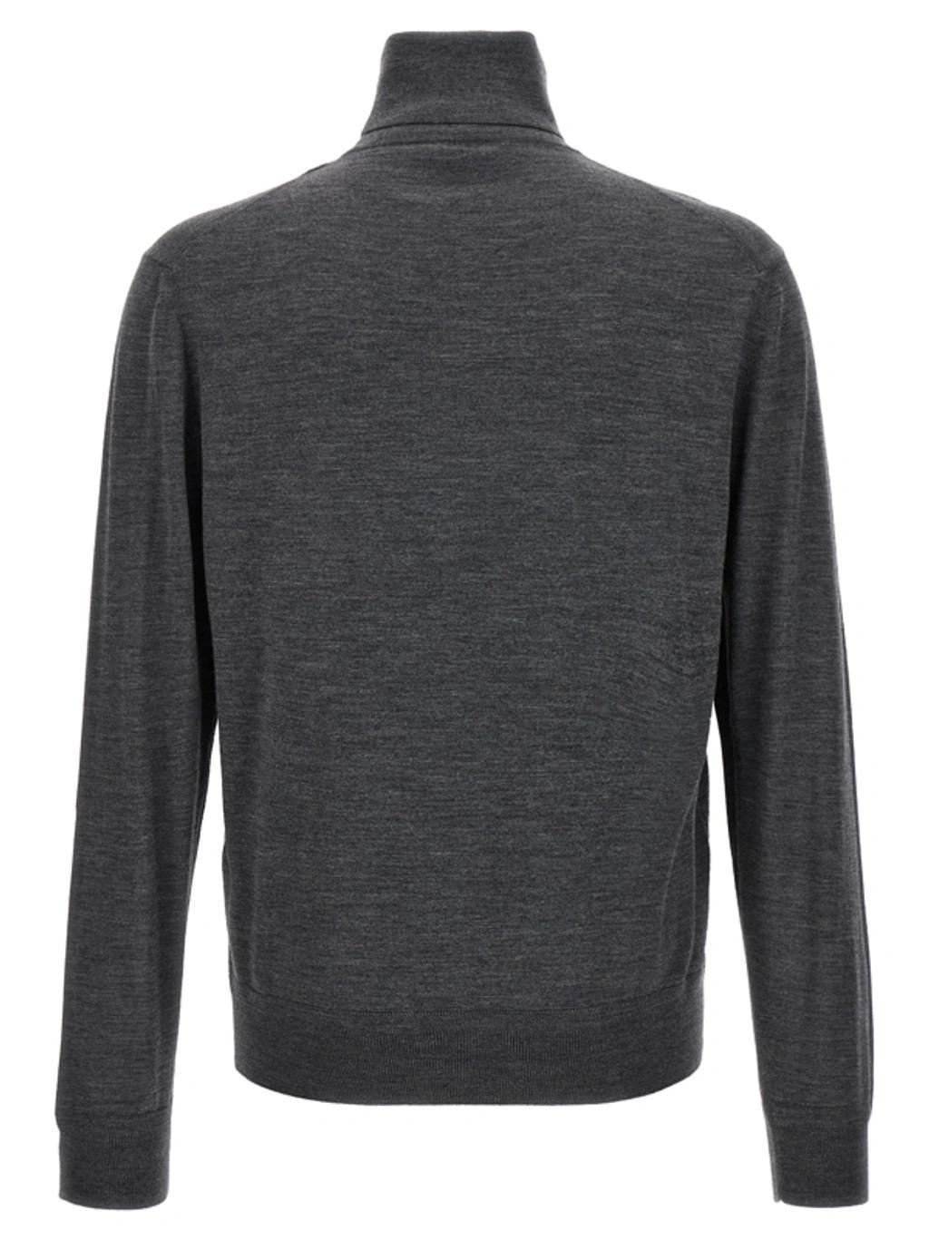 TOM FORD High Neck Sweater In Gray Product Image