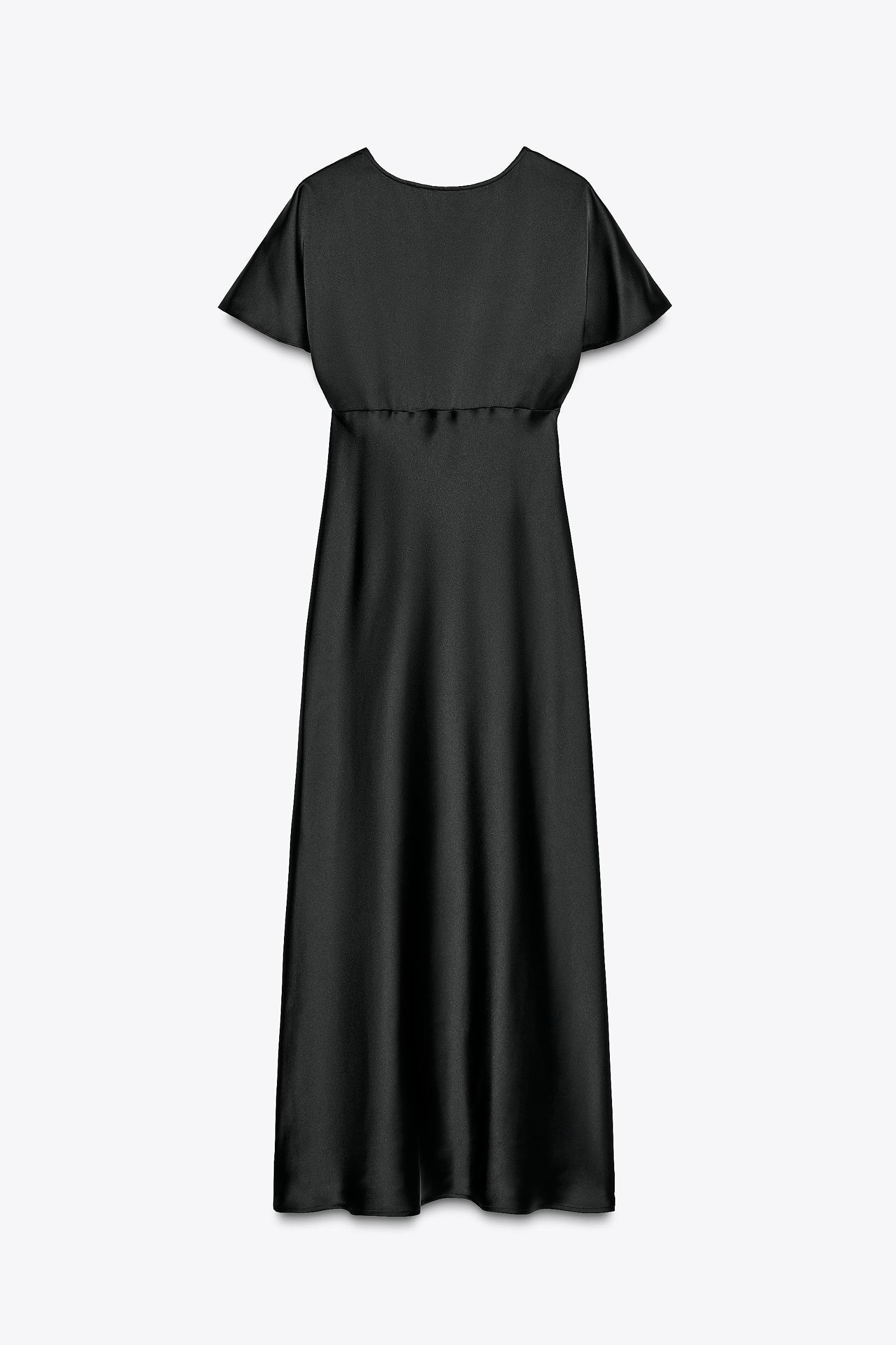 SATIN EFFECT MIDI DRESS Product Image
