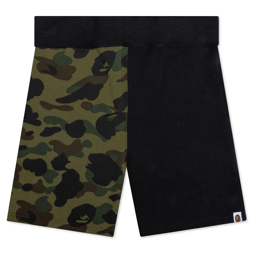 1st Camo Back Shark Sweat Shorts - Green Male Product Image