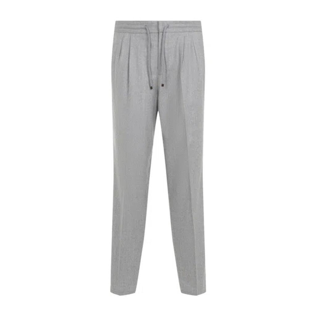 BRUNELLO CUCINELLI Jogging Lana Coulisse In C Grigio Perla Product Image