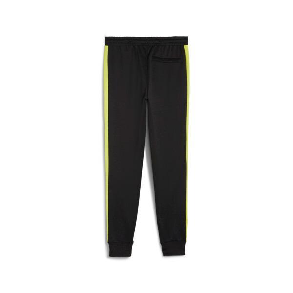 PUMA Iconic T7 Men's Track Pants in Black/Lime Sheen Product Image