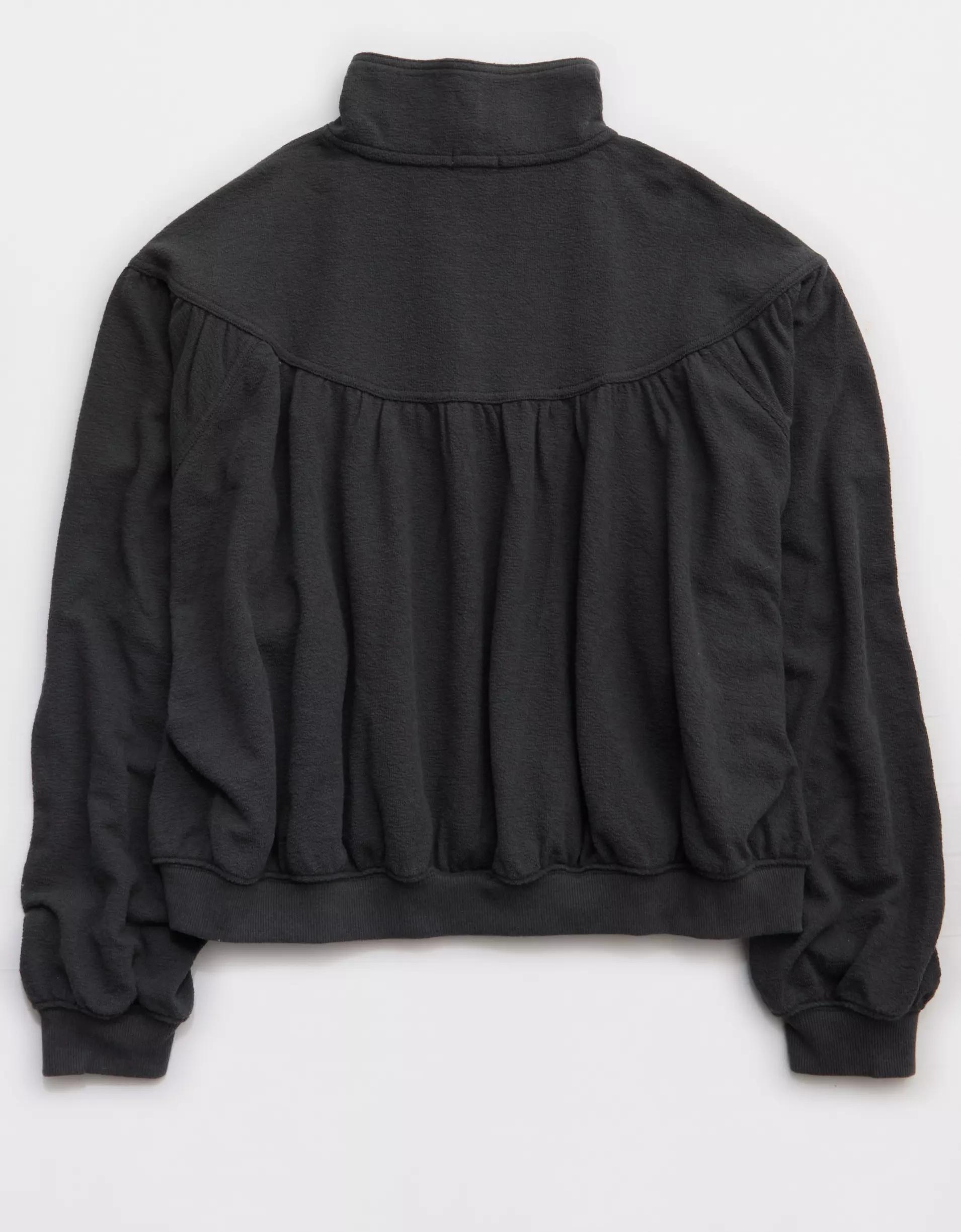 Aerie Soft Life Button Sweatshirt Product Image