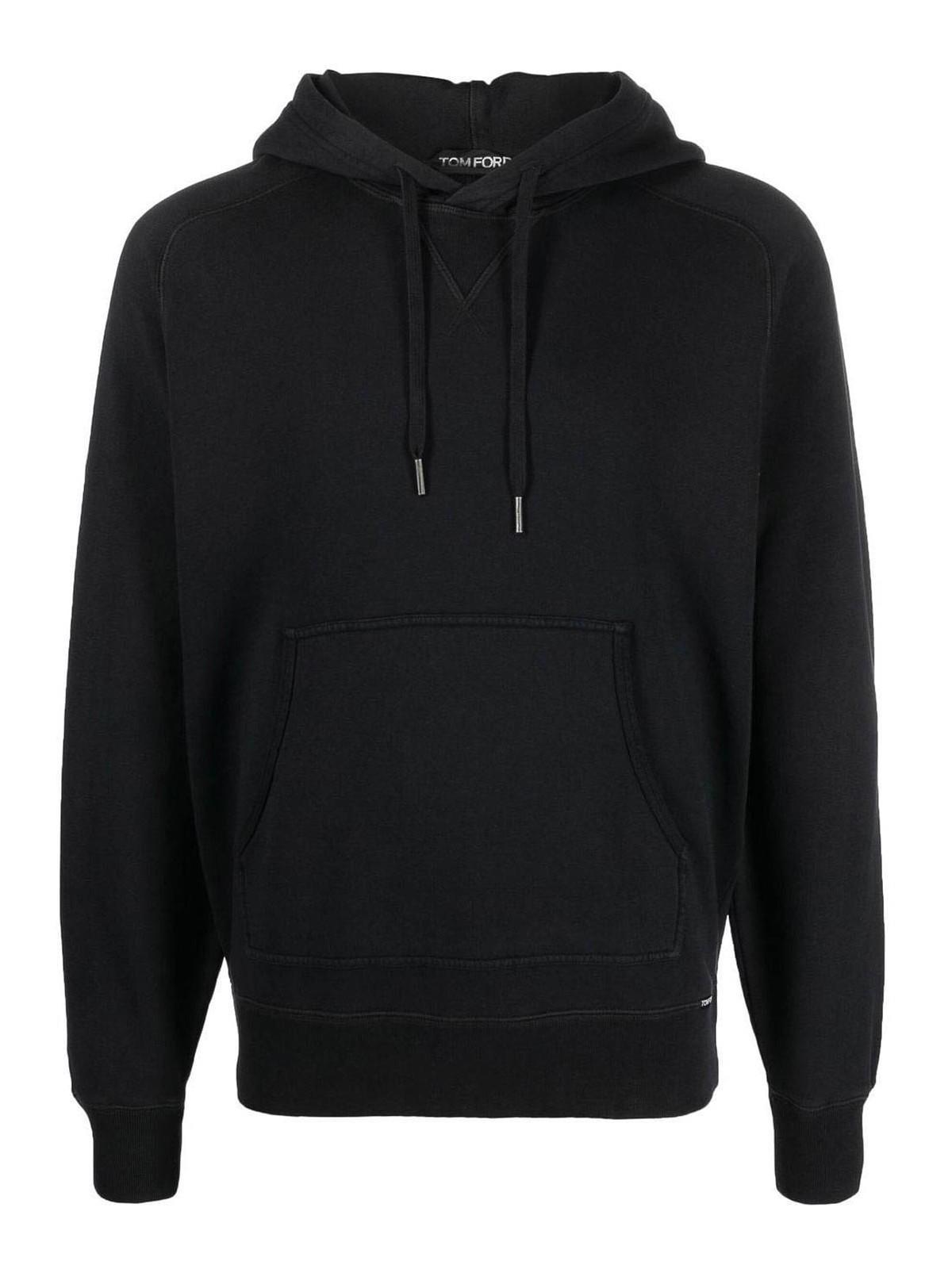 TOM FORD Drawstring Pullover Hoodie In Negro Product Image