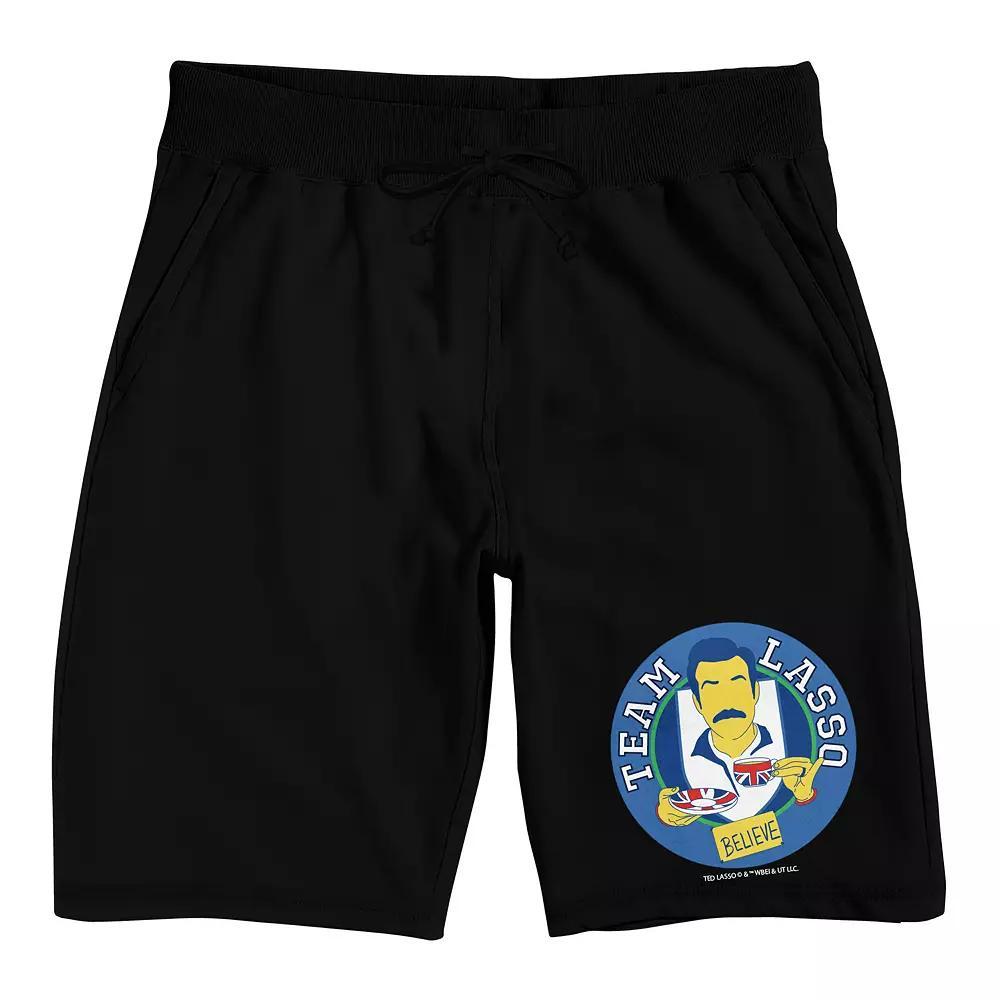 Men's Ted Lasso Team Lasso Pajama Shorts, Size: XXL, Black Product Image