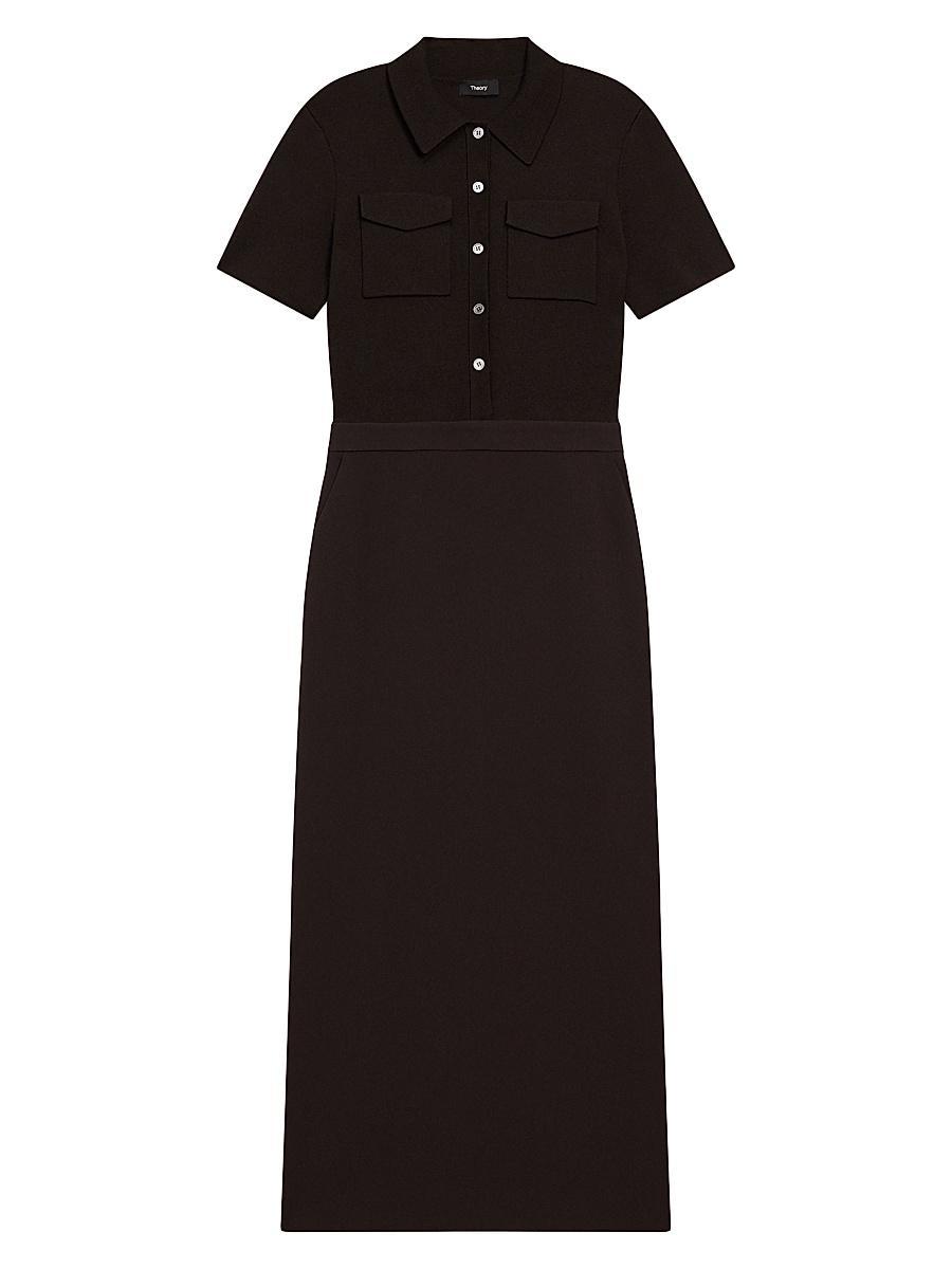 Womens Military Polo Midi Dress Product Image