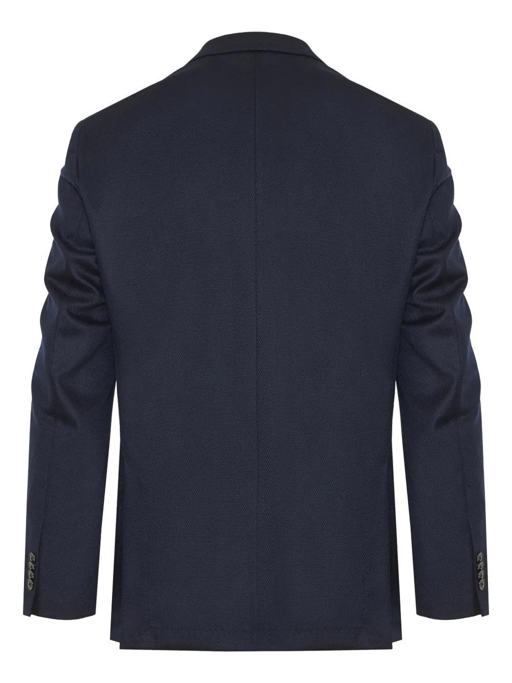 HUGO BOSS Textured Blazer In Blue Product Image