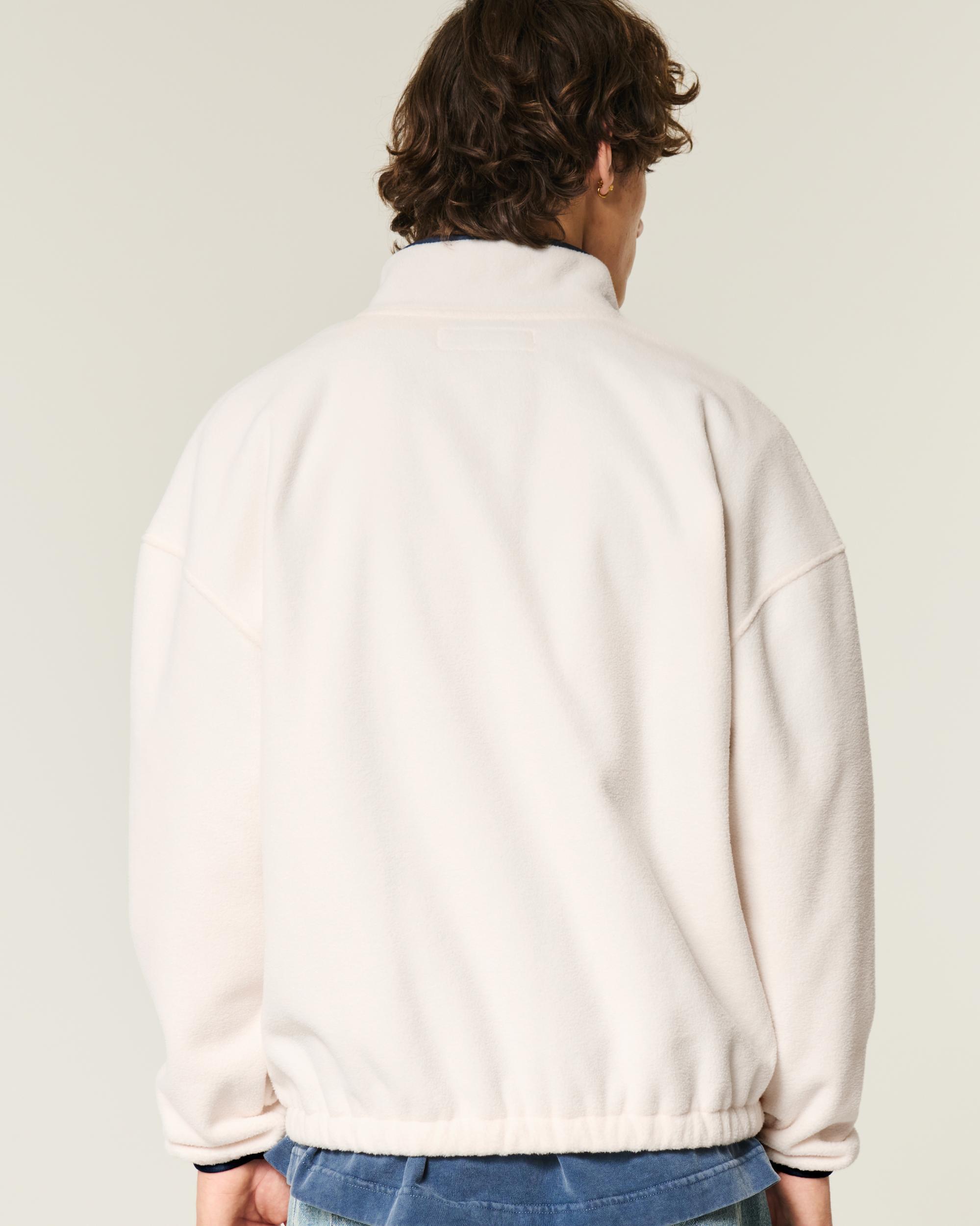 Thermal Fleece Plaid Half-Zip Sweatshirt Product Image