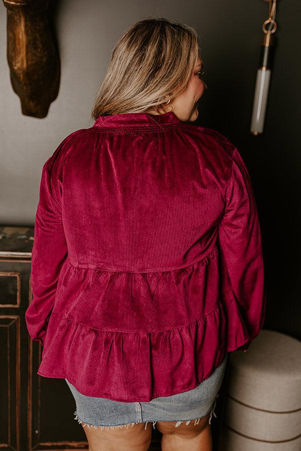 Sonoma Sways Shift Top in Wine Curves Product Image