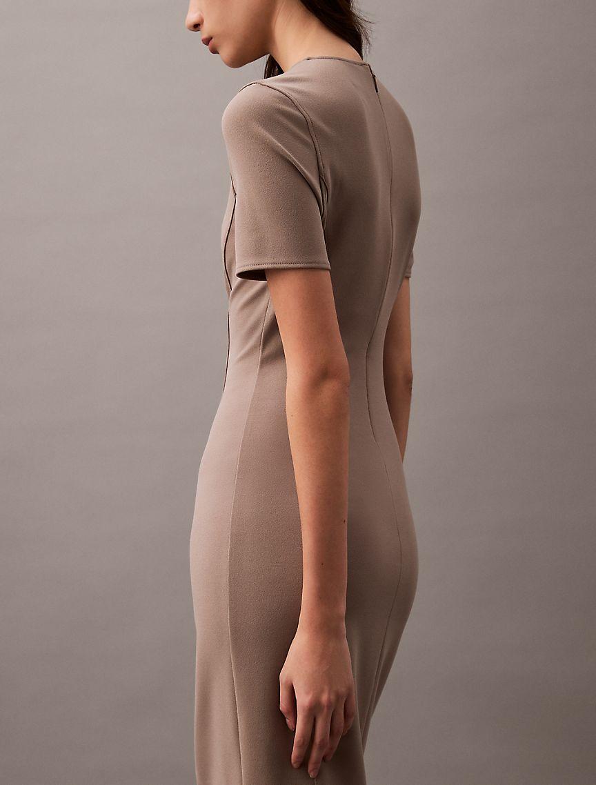 Compact Stretch Crepe Shift Dress Product Image