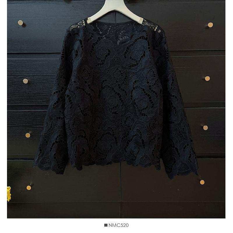 Jacquard Loose Cape Top Product Image