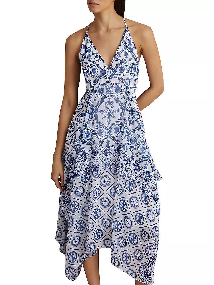 Tiller Printed Asymmetric Midi-Dress Product Image