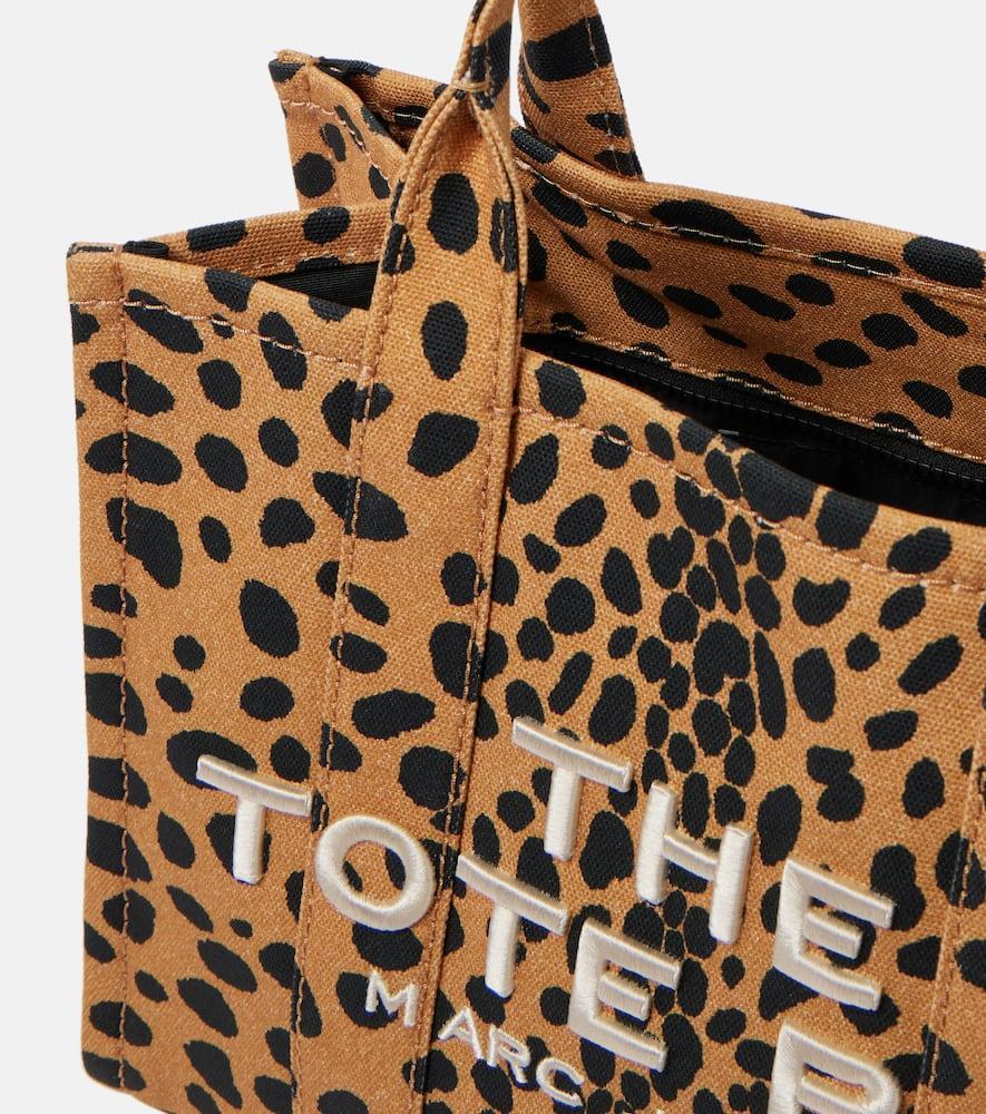 MARC JACOBS The Medium Cheetah Canvas Tote Bag In Neutrals Product Image