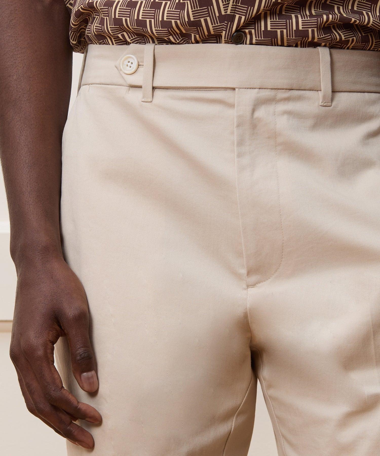 Straight Fit Italian Cotton Tab Chino Product Image