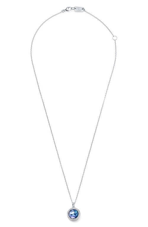 Mini Pendant Necklace in Sterling Silver with Diamonds Product Image