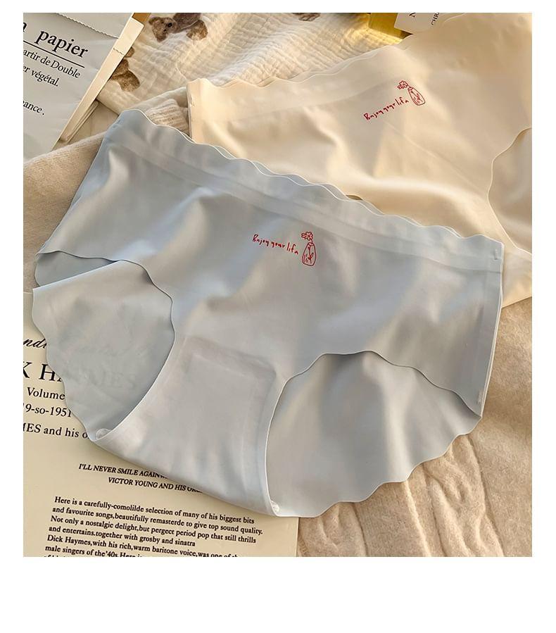 Lettering Seamless Panties Product Image