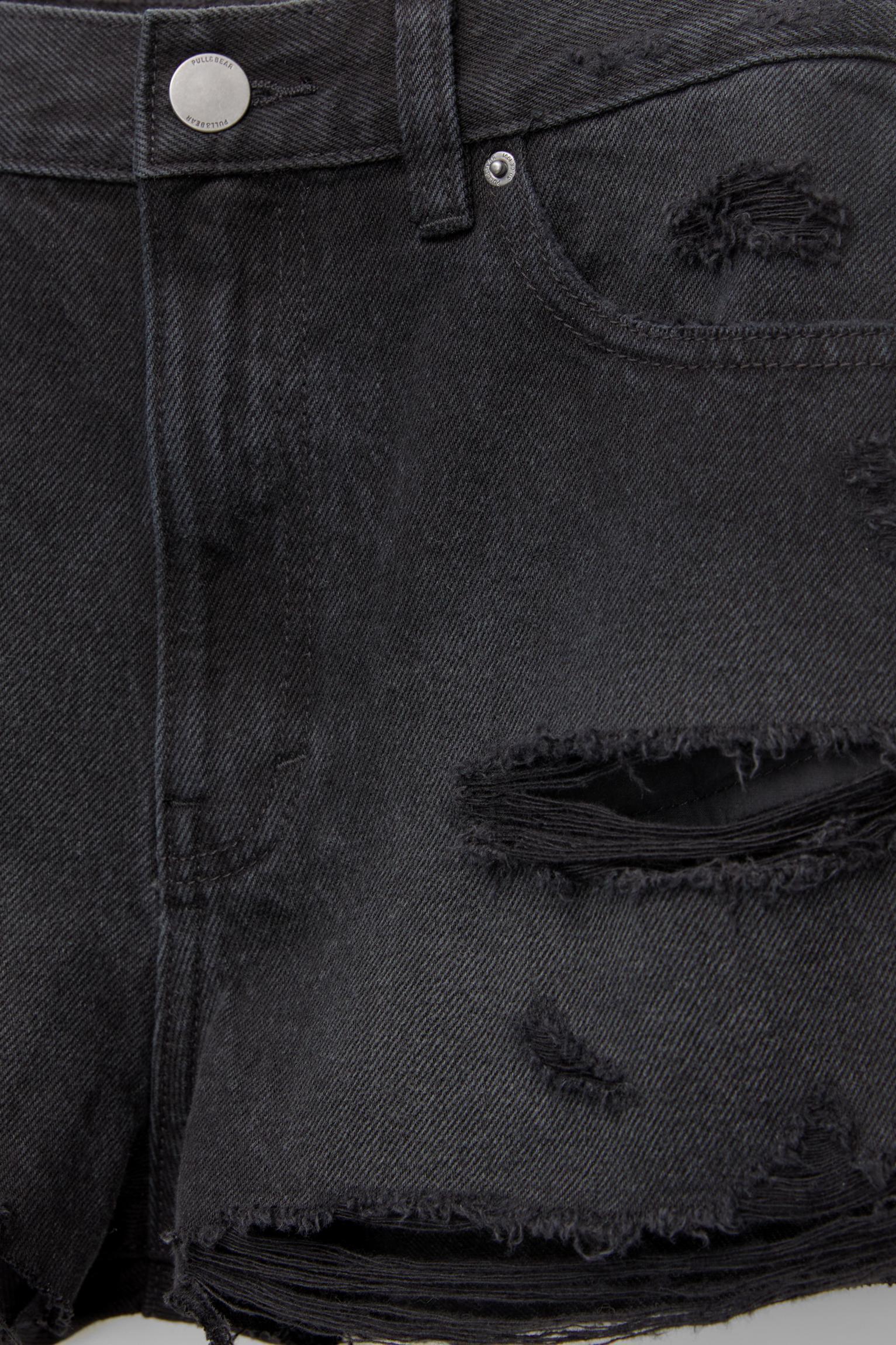 Ripped denim shorts Product Image