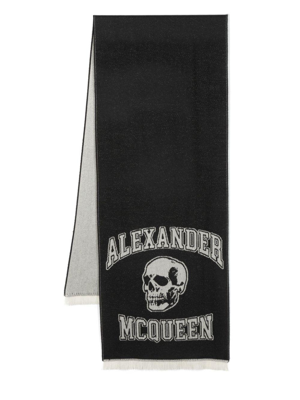 Logo Wool Scarf In Black Product Image