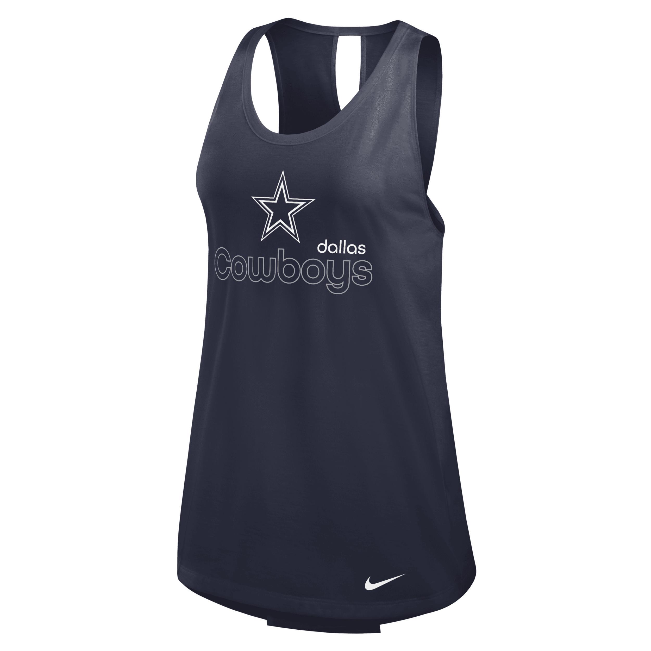 Women's Nike Navy Dallas Cowboys Crossback Performance Tank Top, Size: XL, Blue Product Image