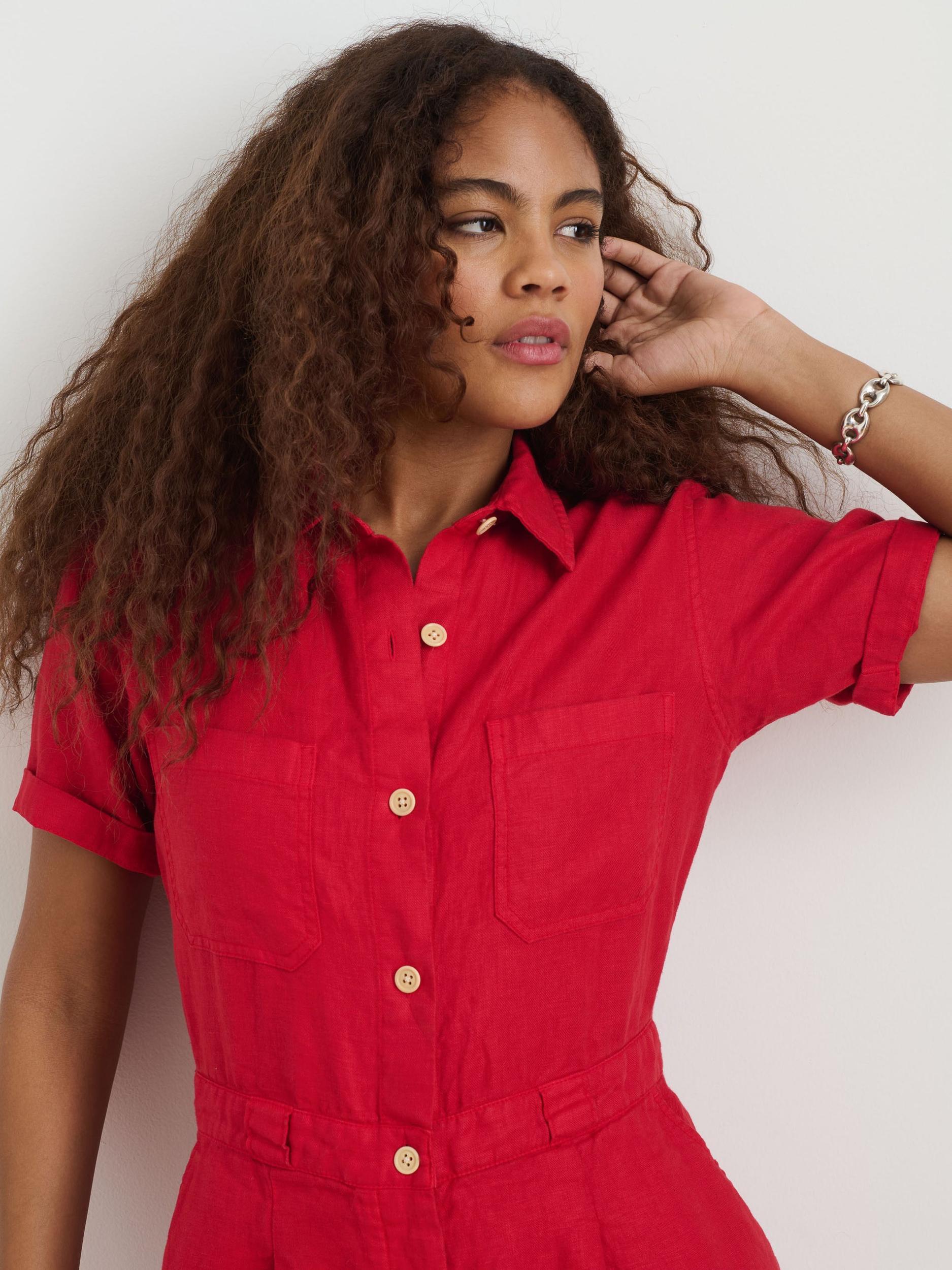 Cassi Romper In Linen Product Image