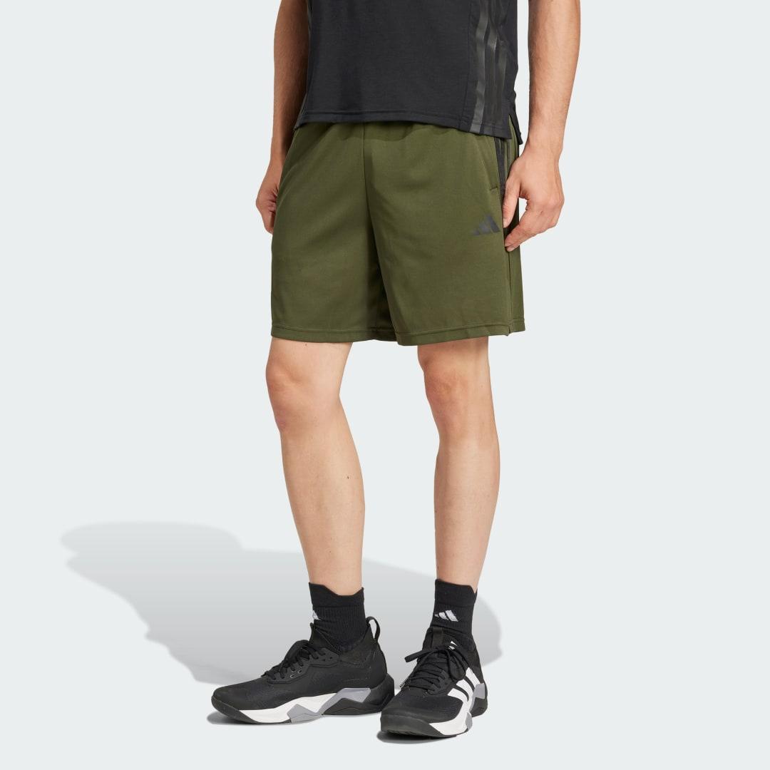 adidas Train Essentials Piqu 3-Stripes Training Shorts Dark Blue 2XL Tall Mens Product Image