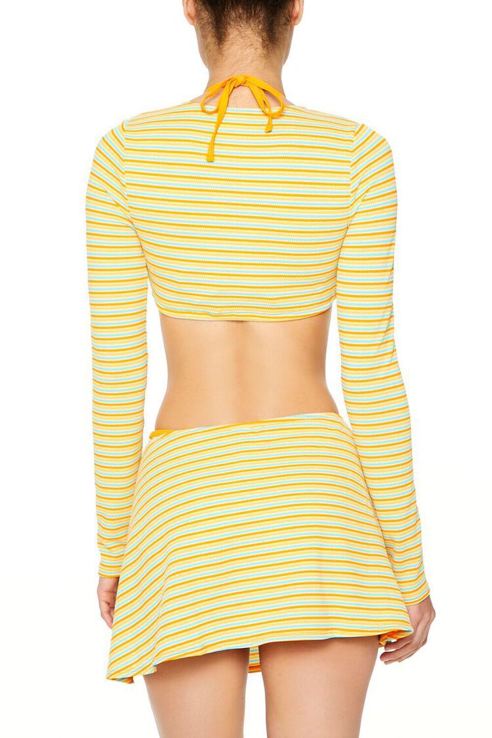 Striped Swim Cover-Up Crop Top | Forever 21 Product Image