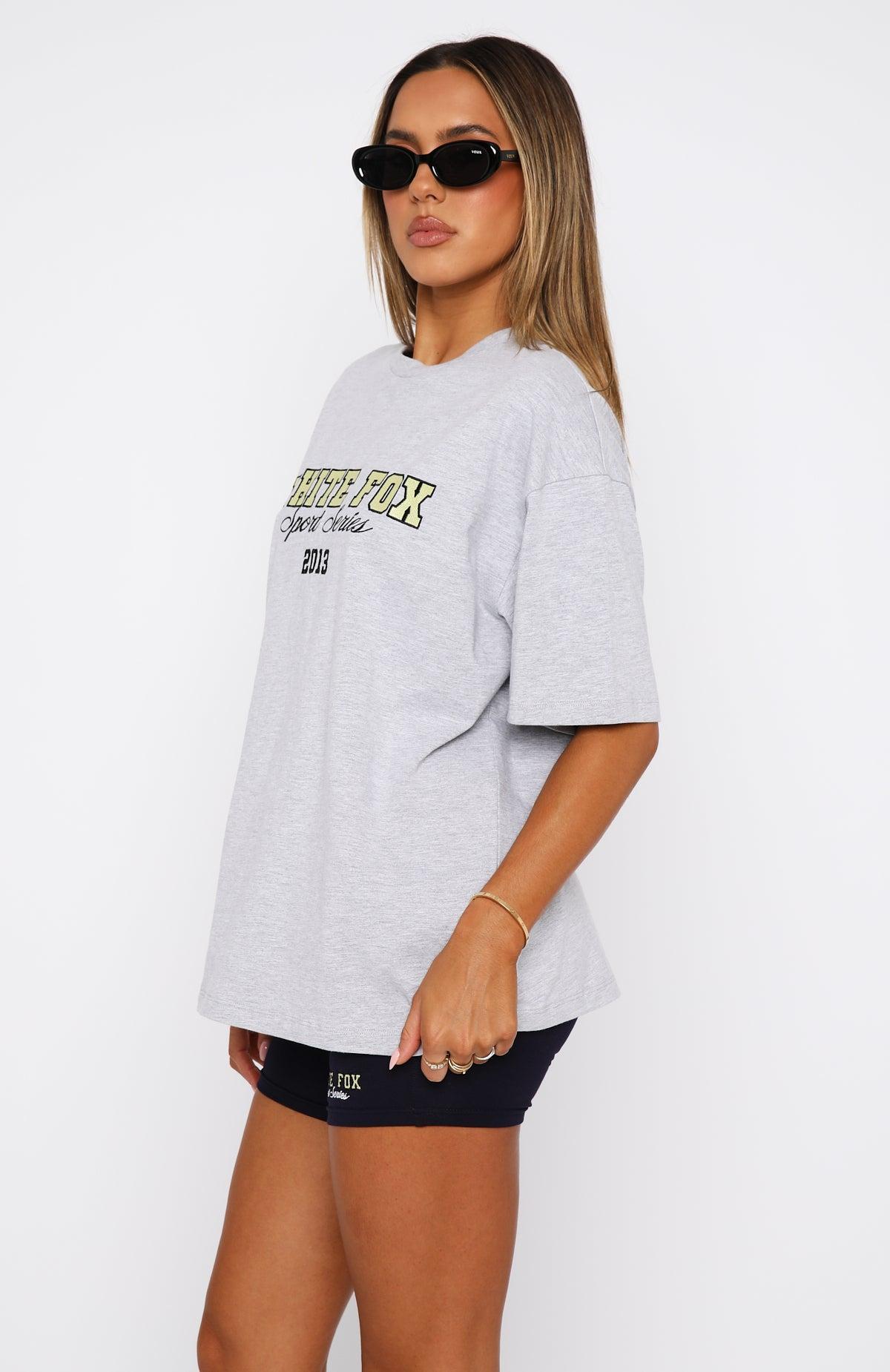 A Power Move Oversized Tee Grey Marle Product Image