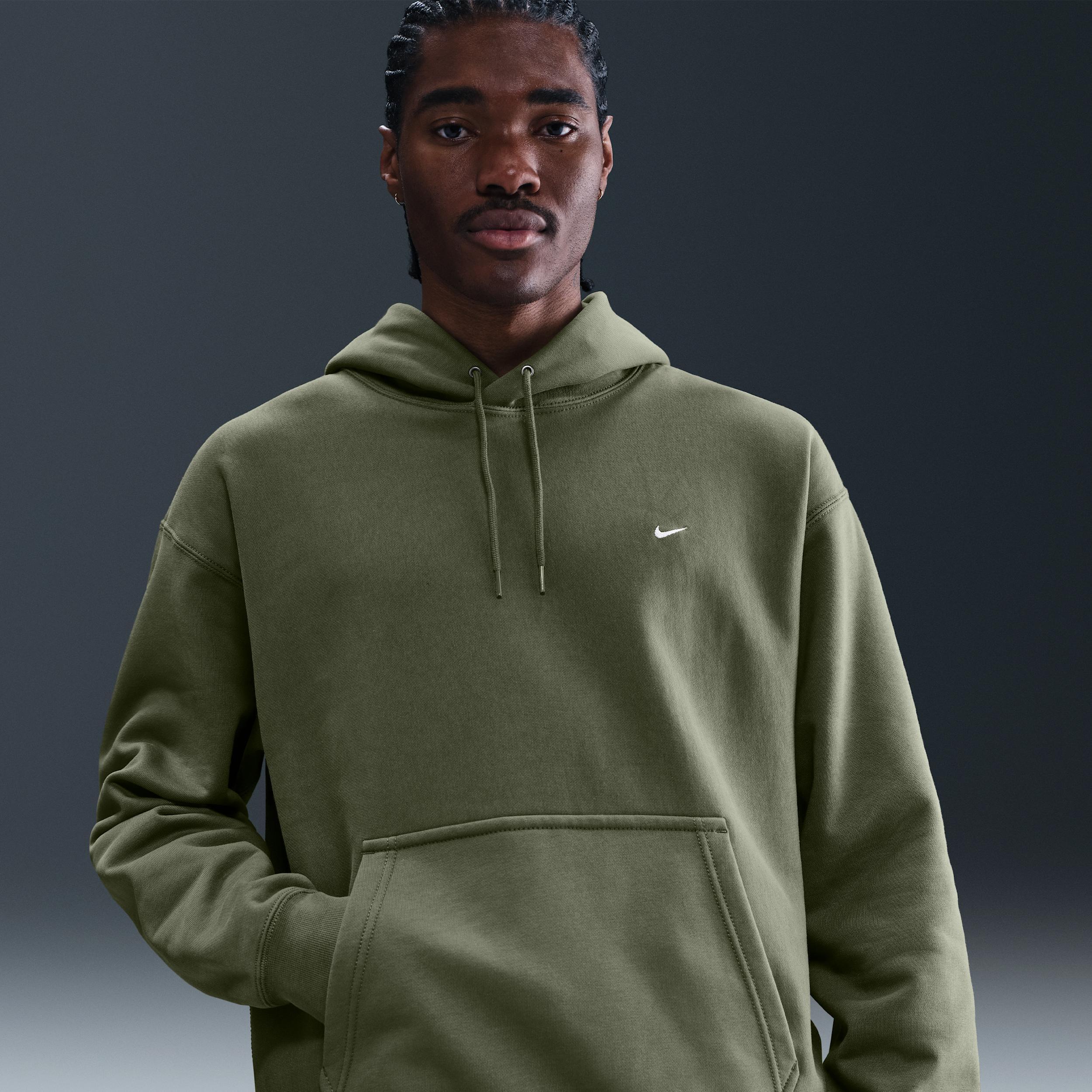 Nike Mens Solo Swoosh Pullover Hoodie | HV1082-010 Product Image