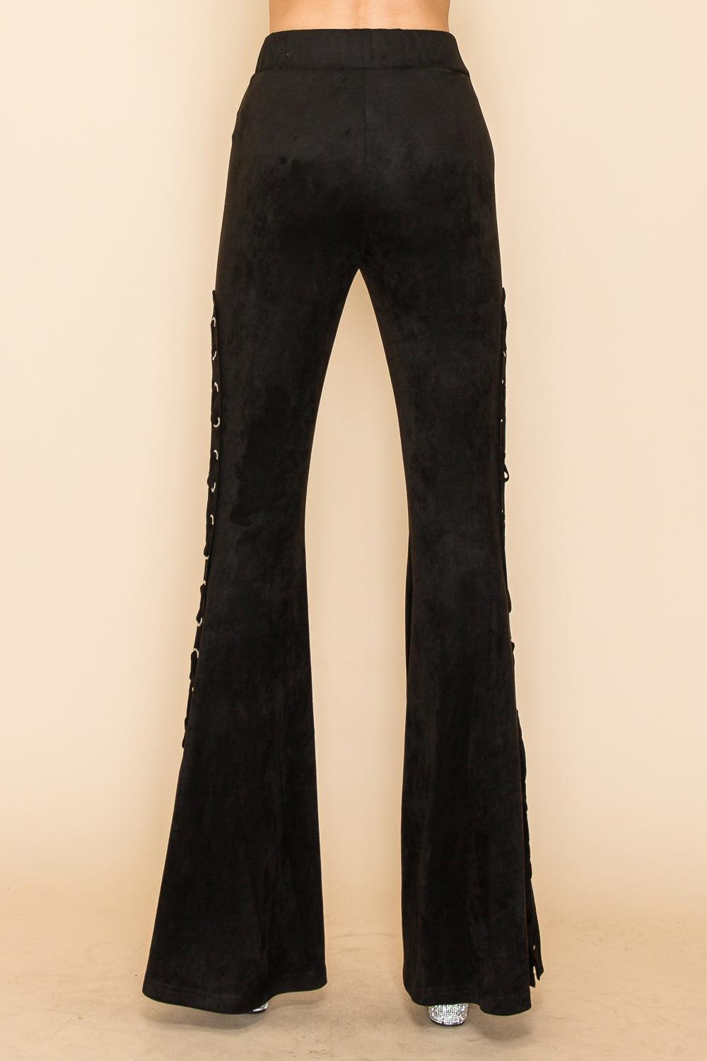Suede Lace Up Pants Product Image