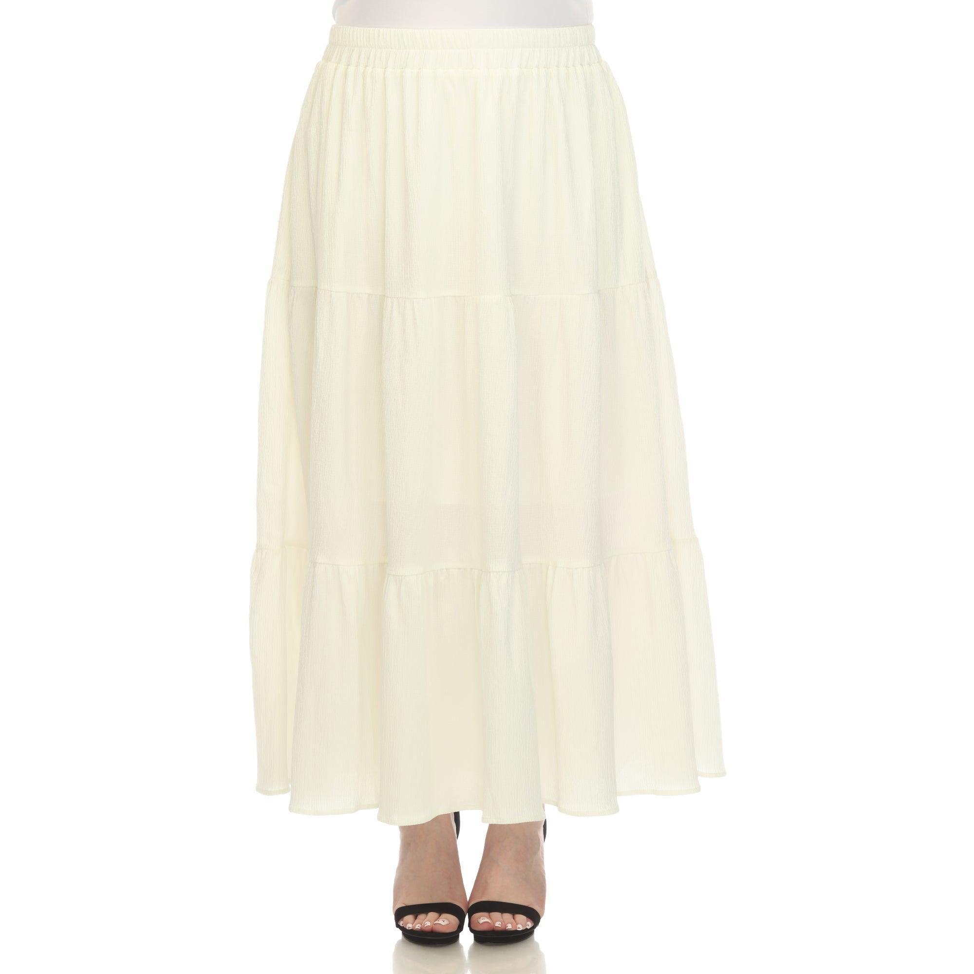 Pleated Tiered Maxi Skirt - Plus Product Image