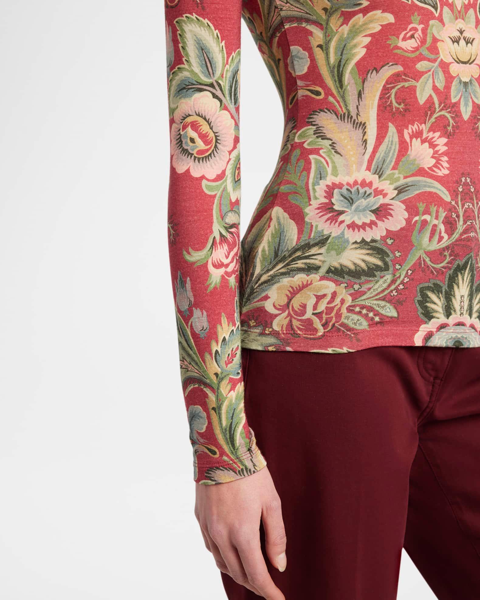 Floral Jersey Long-Sleeve T-Shirt Product Image