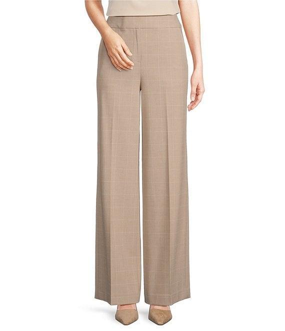 Calvin Klein Windowpane Wide Leg Pants Product Image