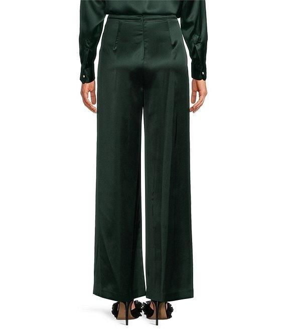 Gianni Bini Devon Wide Leg High Rise Satin Pants Product Image