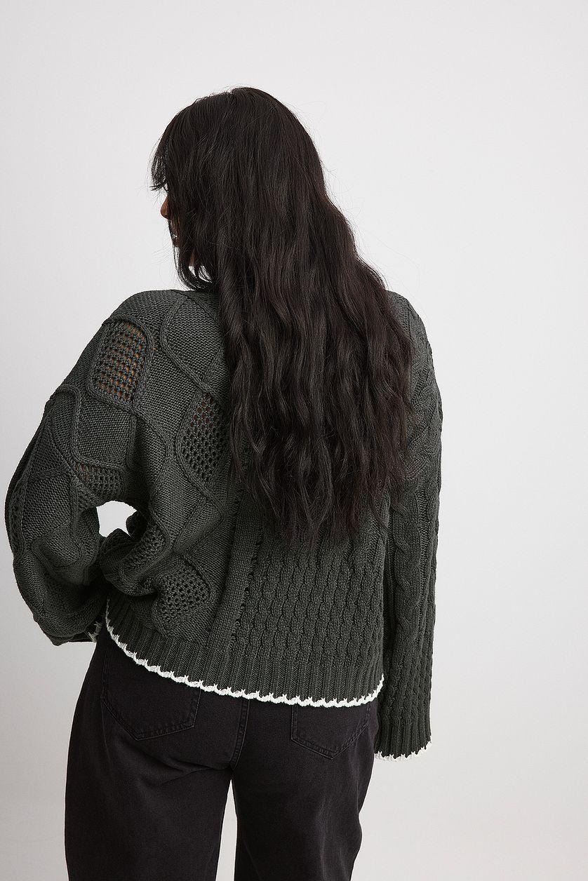 Cable Knit Stitch Detail Sweater Product Image