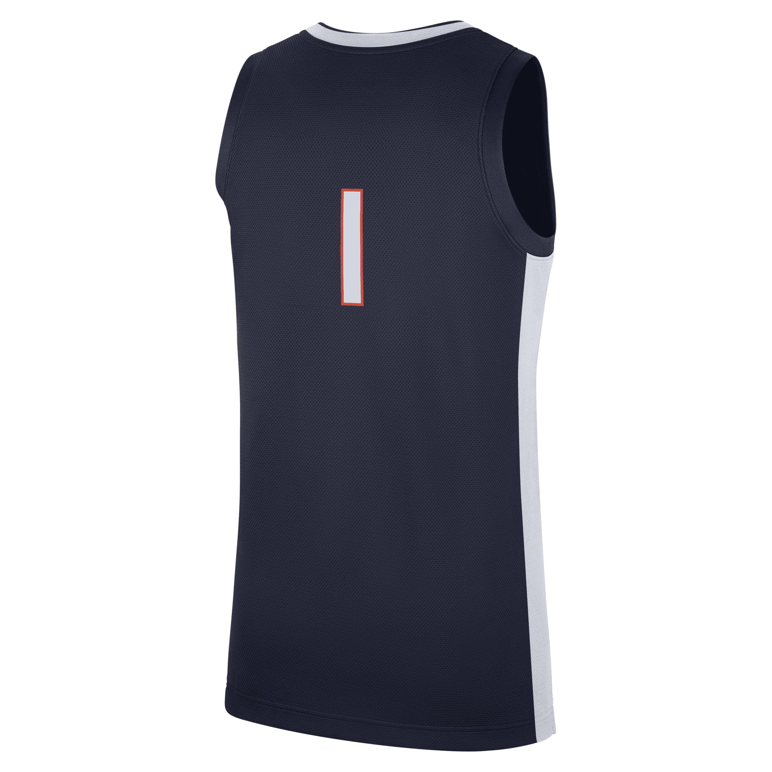 Mens Nike #1 Virginia Cavaliers Replica Basketball Jersey Blue Product Image