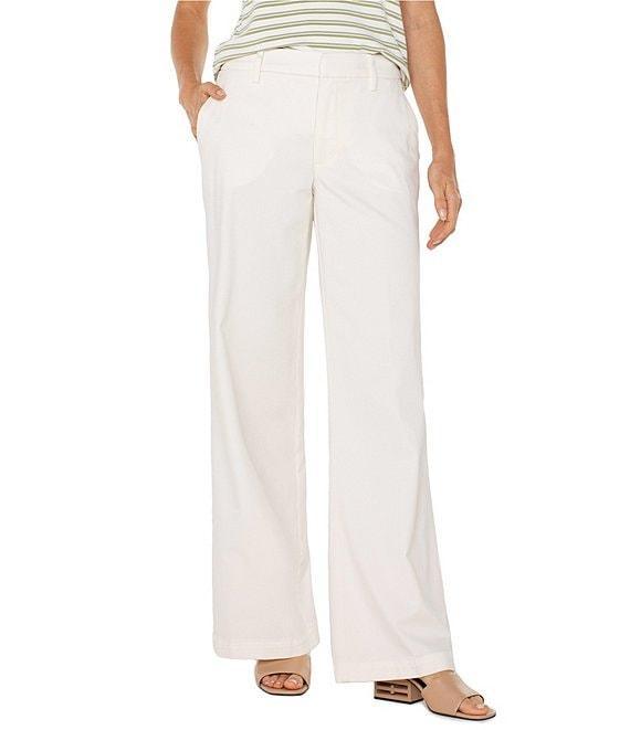 Liverpool Los Angeles Kelsey Twill Mid Rise Wide Leg Pants Product Image