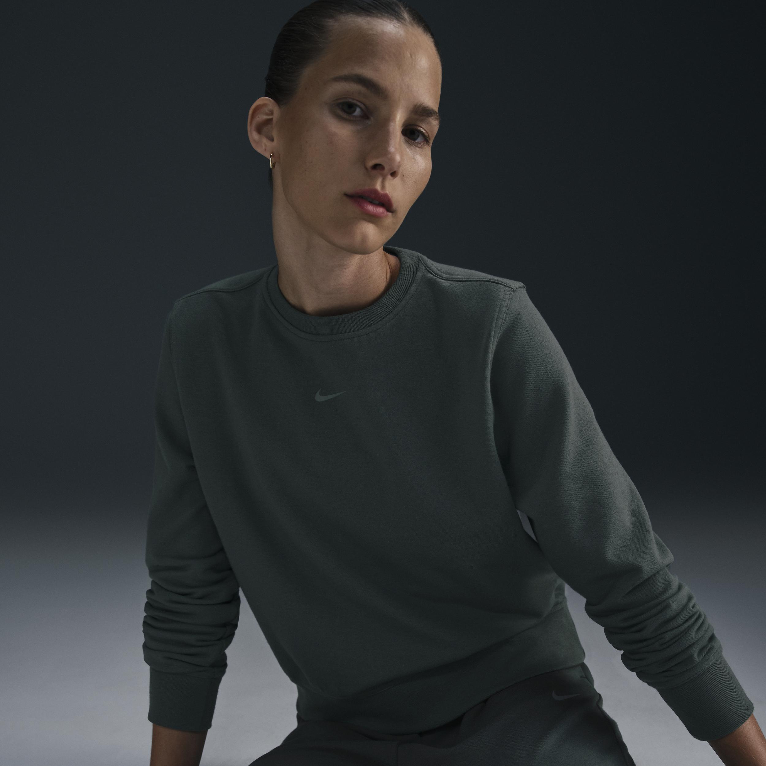 Nike Dri-FIT One Women's Crew-Neck French Terry Sweatshirt Product Image