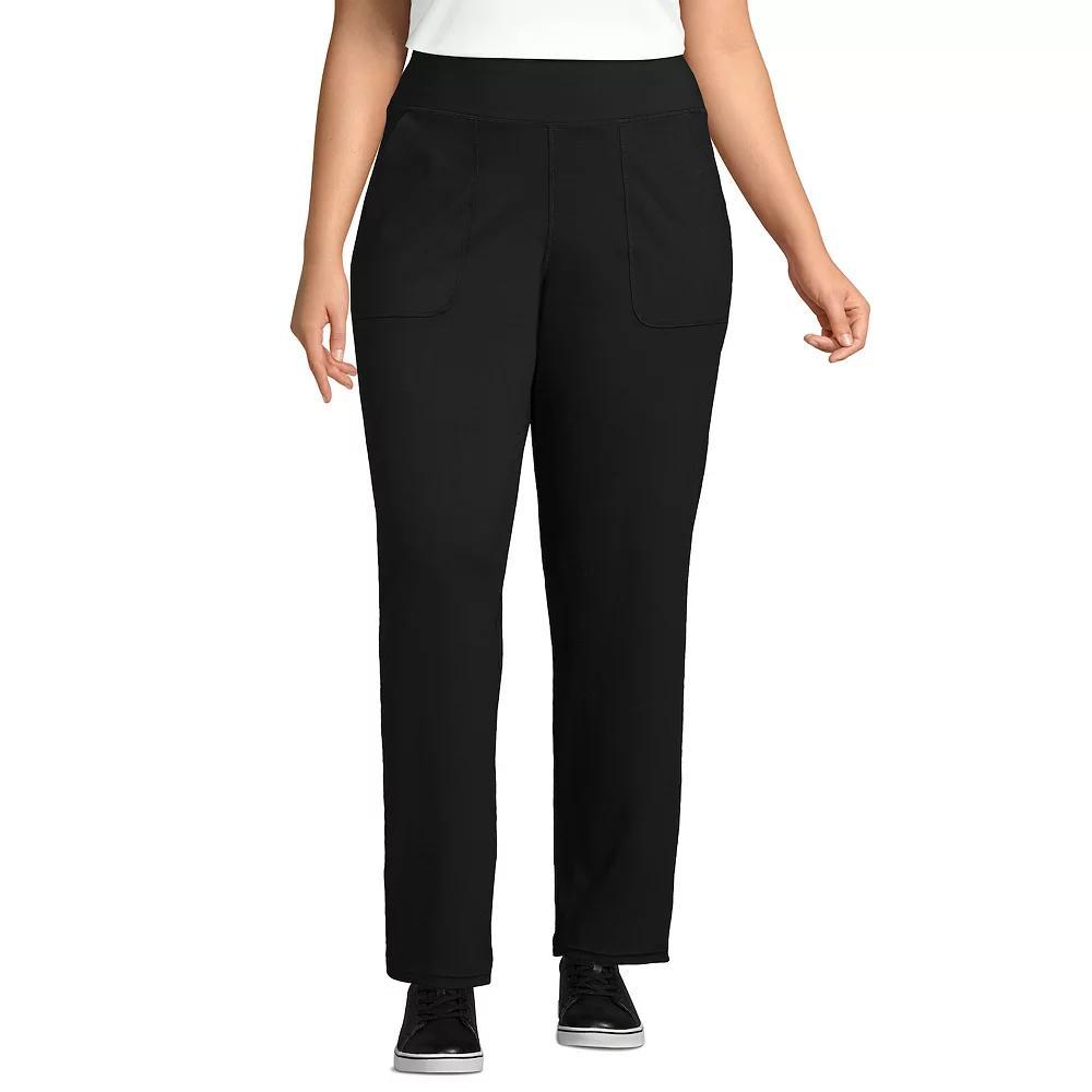 Plus Size Lands' End High-Rise Straight Leg Active Pants, Women's, Size: 3XL, Black Product Image