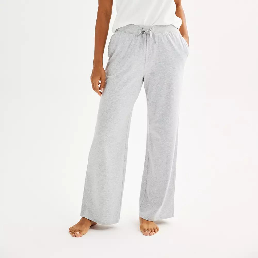 Women's Sonoma Goods For Life® Cotton Modal Open Hem Pajama Pants, Size: XL, Medium Cumulus Grey Product Image