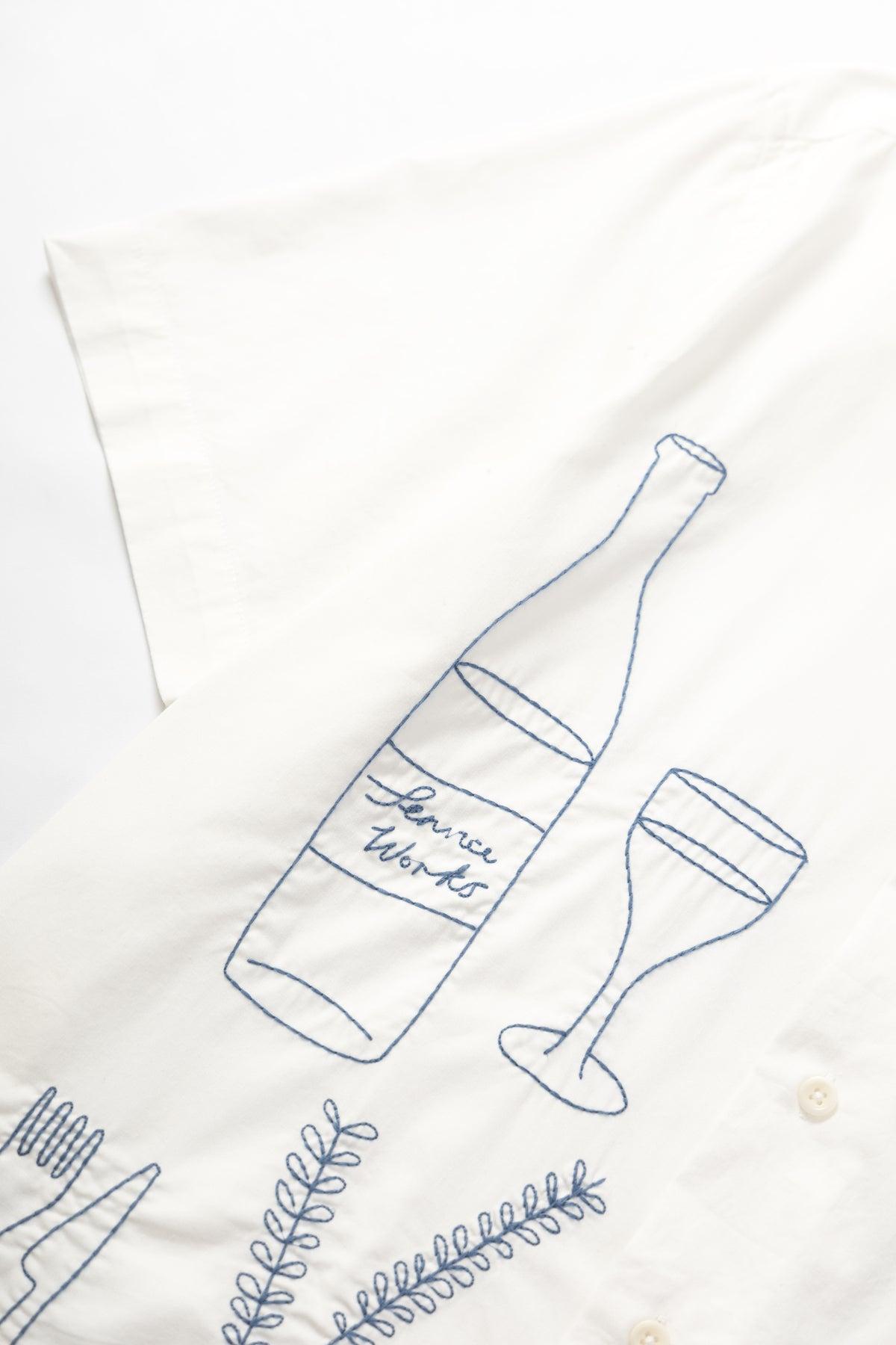 Light Twill Picnic Short Sleeve Shirt - Off White Product Image