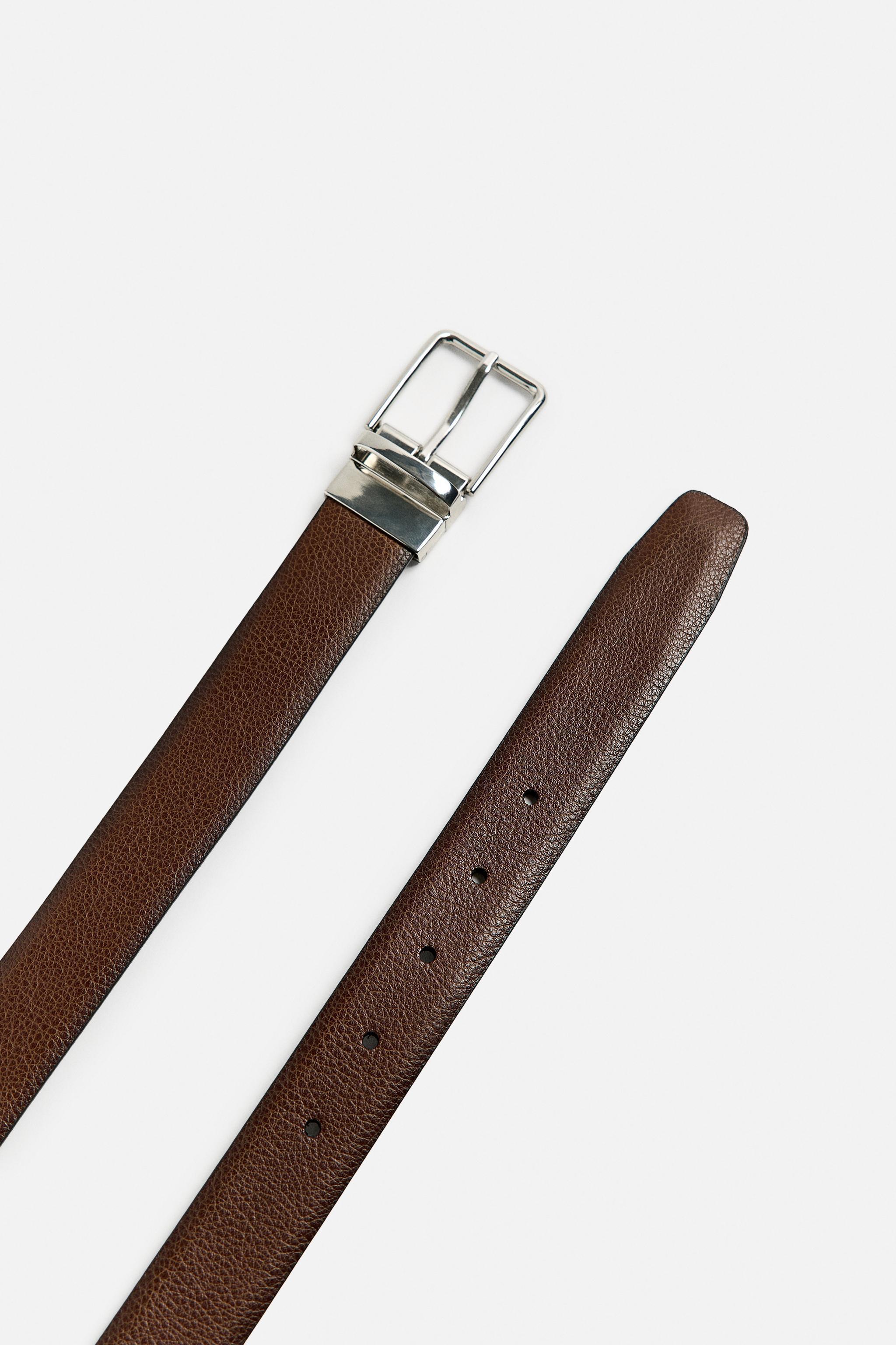 REVERSIBLE CONTRAST LEATHER BELT Product Image