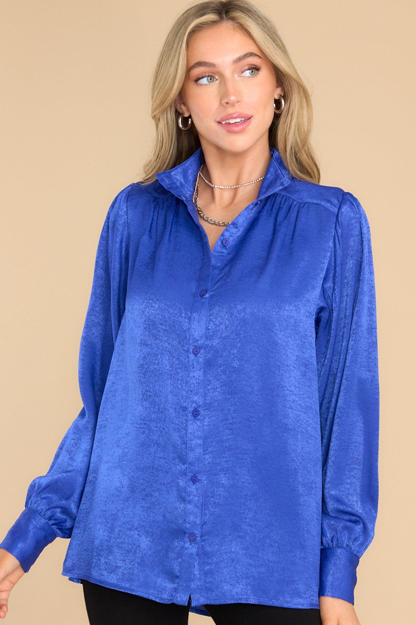 Aura Fine Example Royal Blue Top Product Image