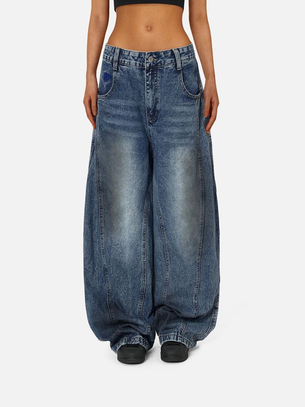 Aelfric Eden Baggy Distressed Washed Jeans Product Image