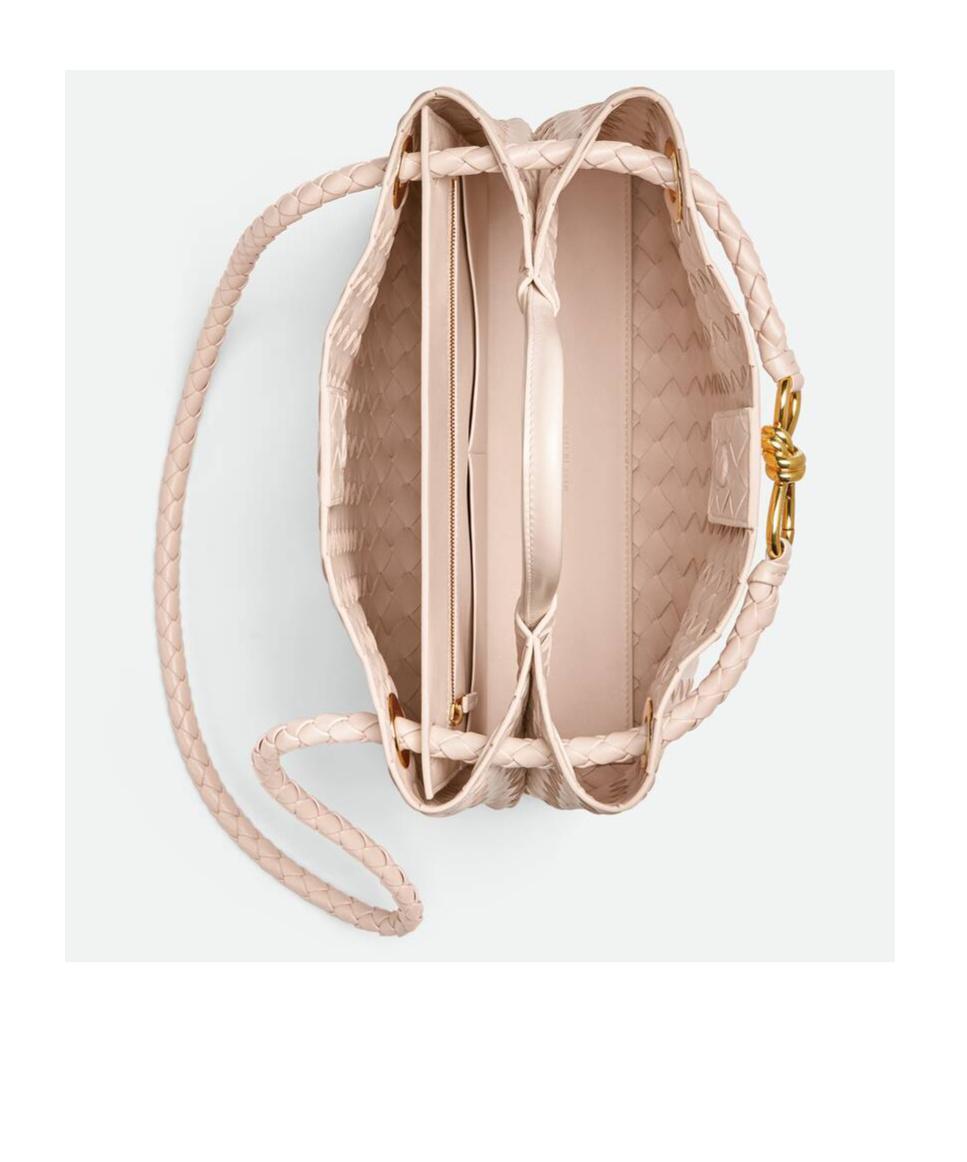 BOTTEGA VENETA Small Leather Andiamo Shoulder Bag In Pink Product Image