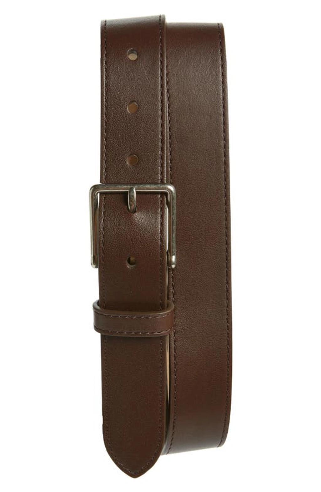 SHINOLA Leather Belt In Brown Product Image