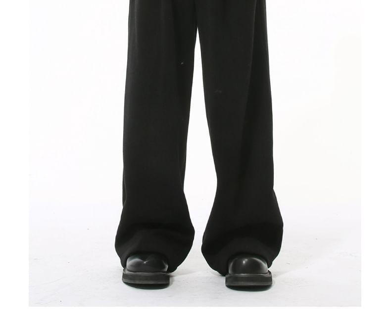 High Waist Plain Wide Leg Pants Product Image