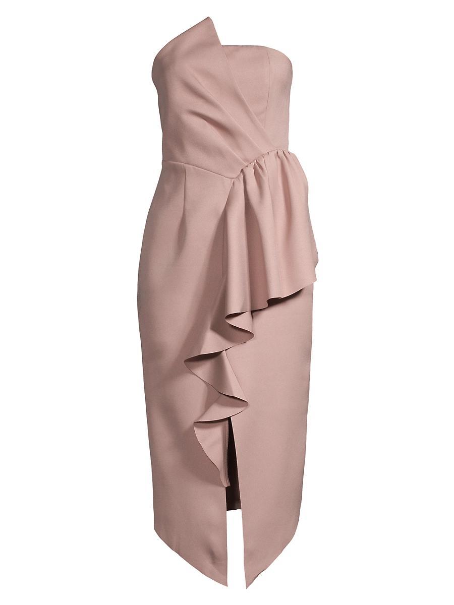 Womens Reception Ruffled Cocktail Dress Product Image