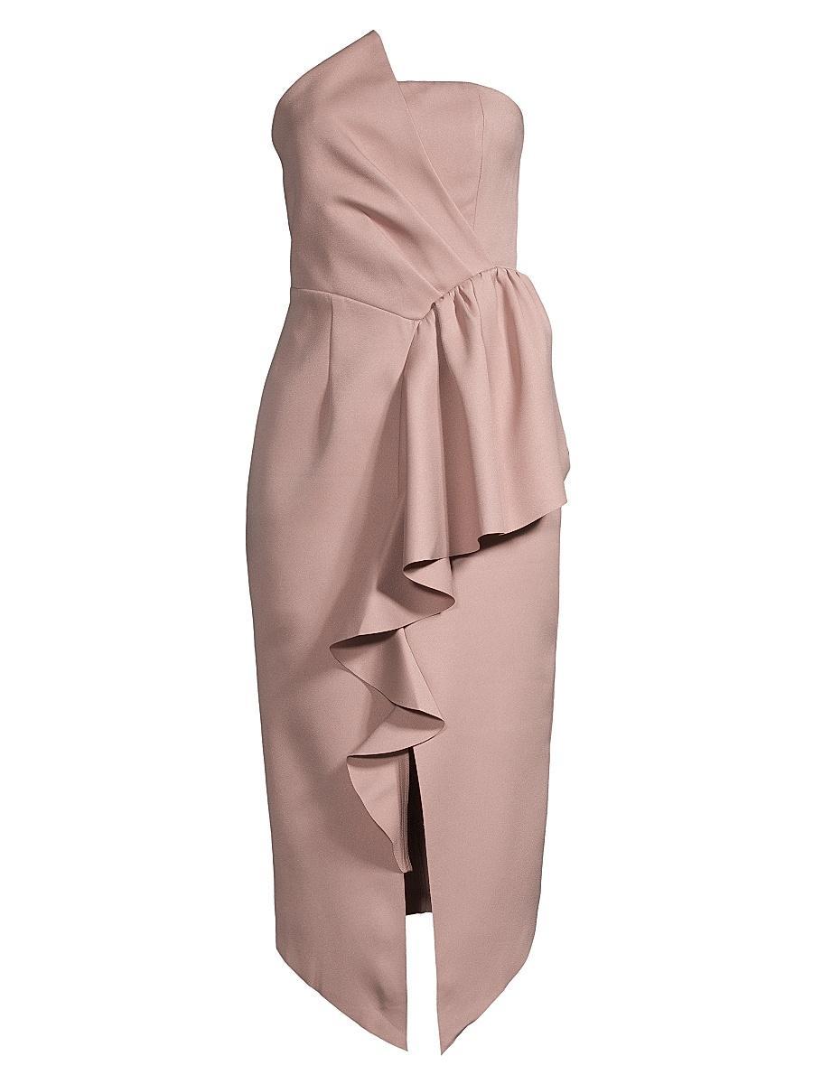 Womens Reception Ruffled Cocktail Dress Product Image