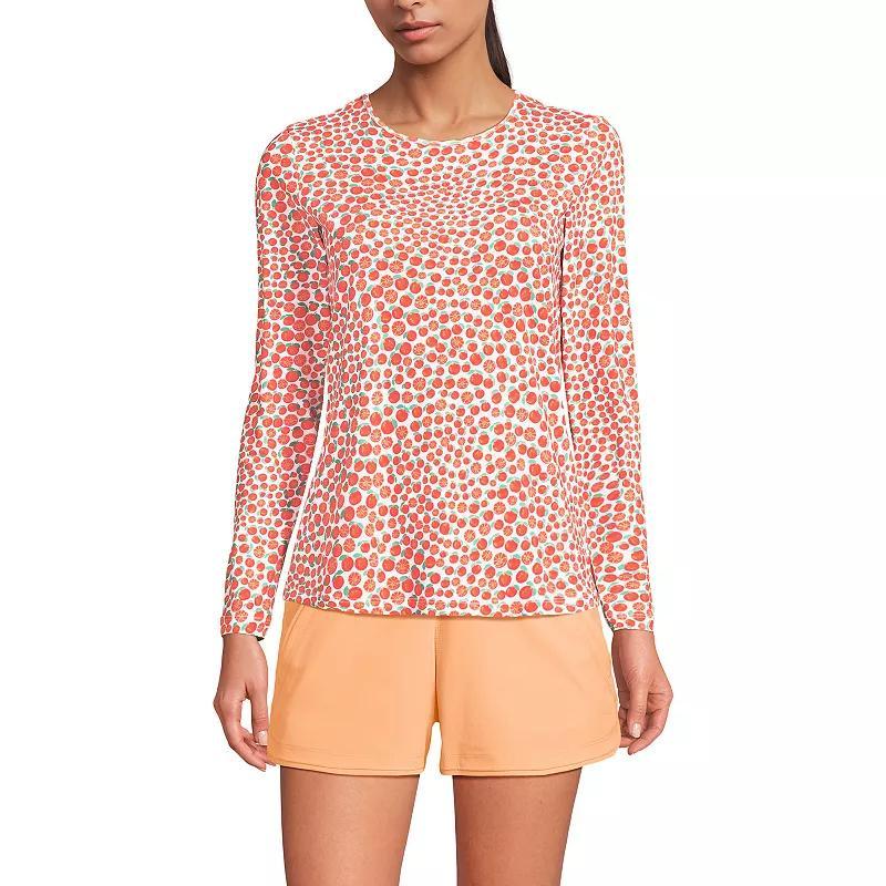 Women's Lands' End UPF 50 Long Sleeve Rash Guard,  Product Image